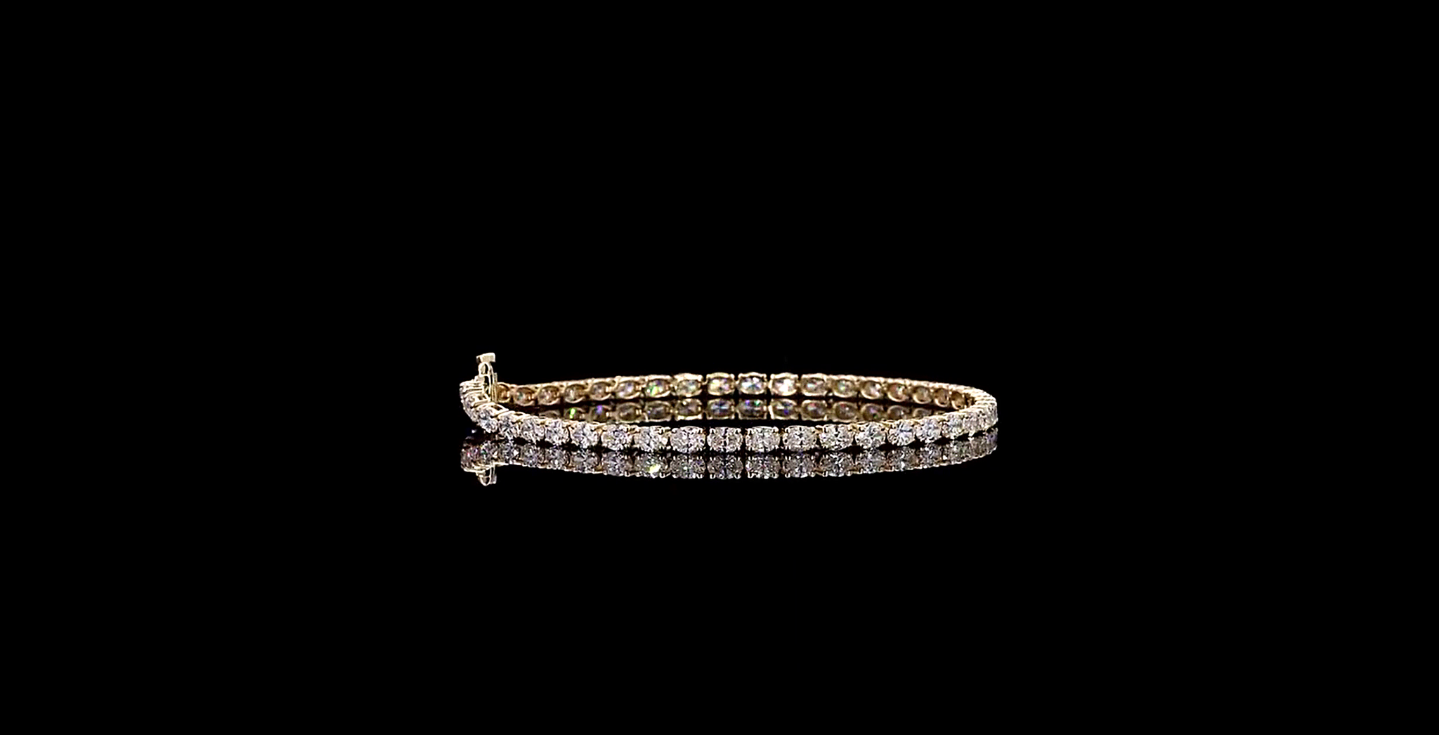 Diamond bracelet on a black background