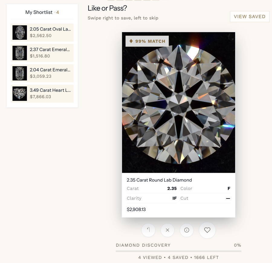 Preview of the Diamond Finder experience