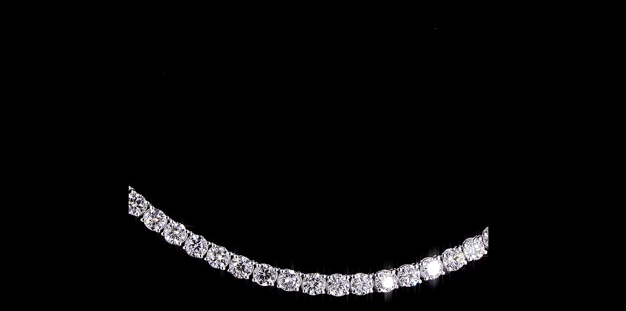 15ct Tennis Necklace on White Gold