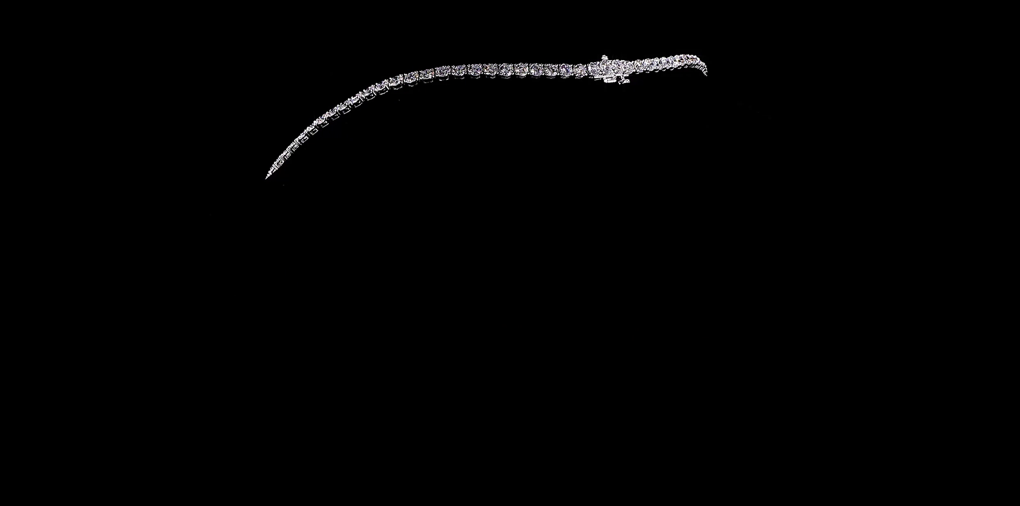 15ct Tennis Necklace on White Gold