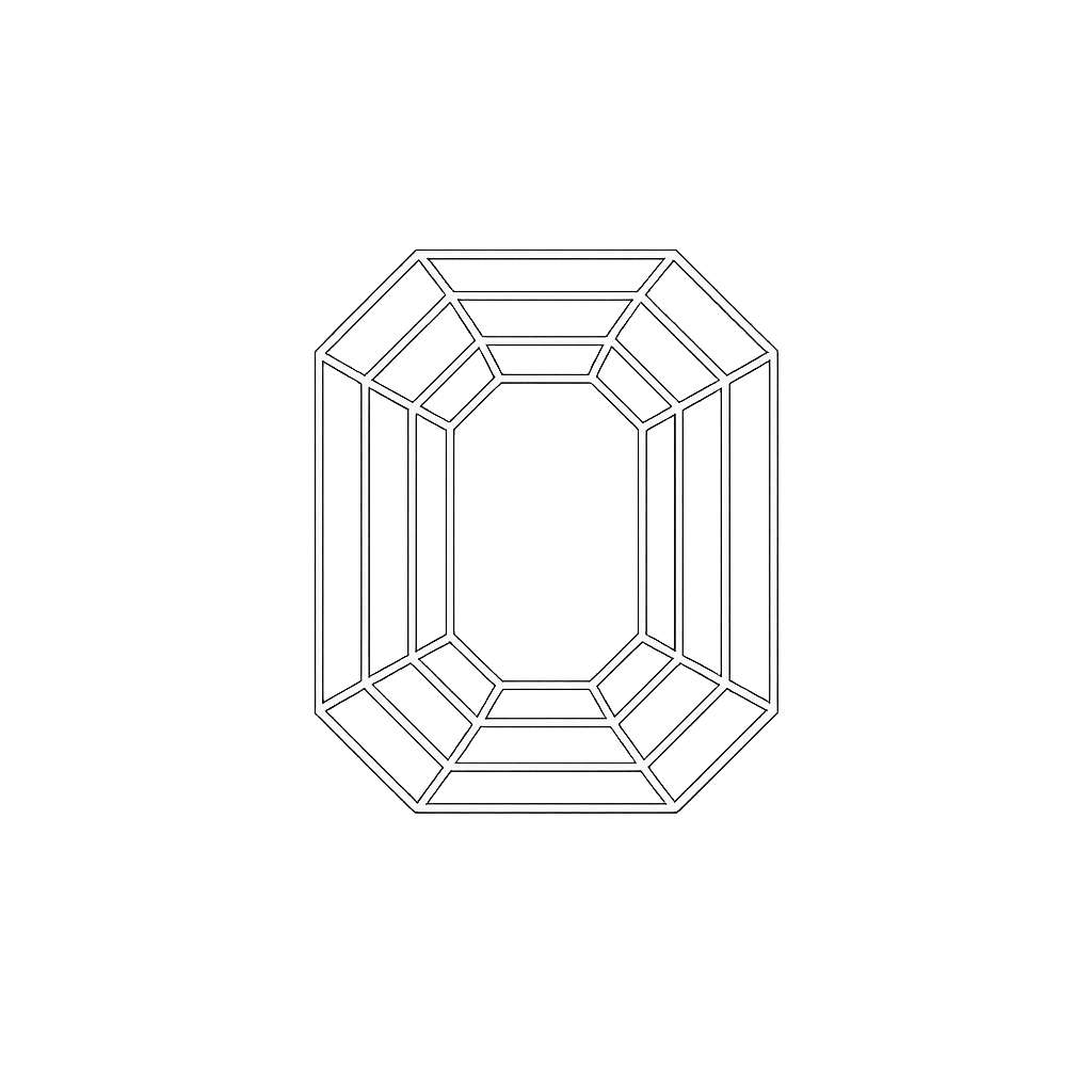 Diamond top view diagram