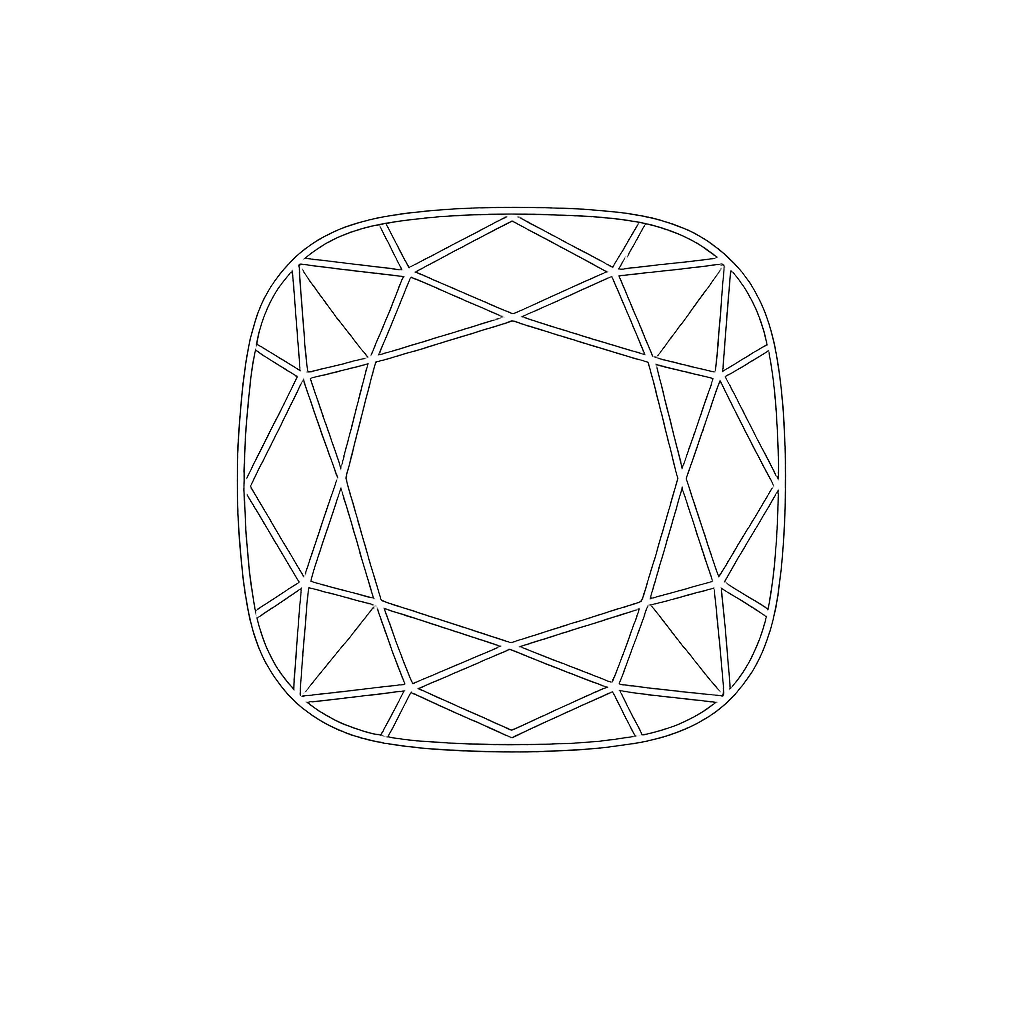 Diamond top view diagram