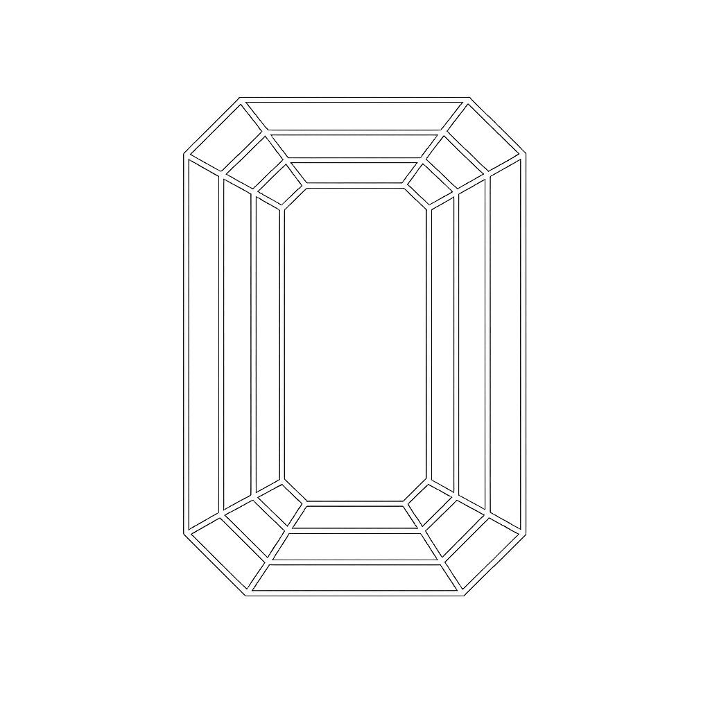 Diamond top view diagram