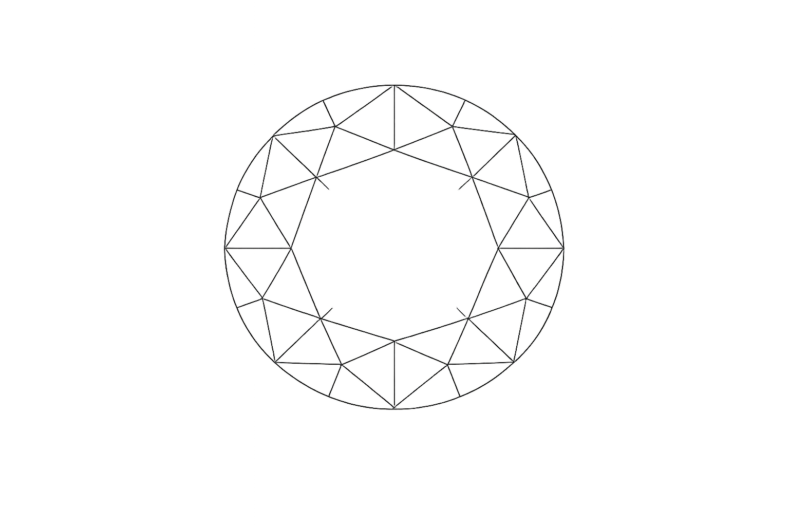 Diamond top view diagram