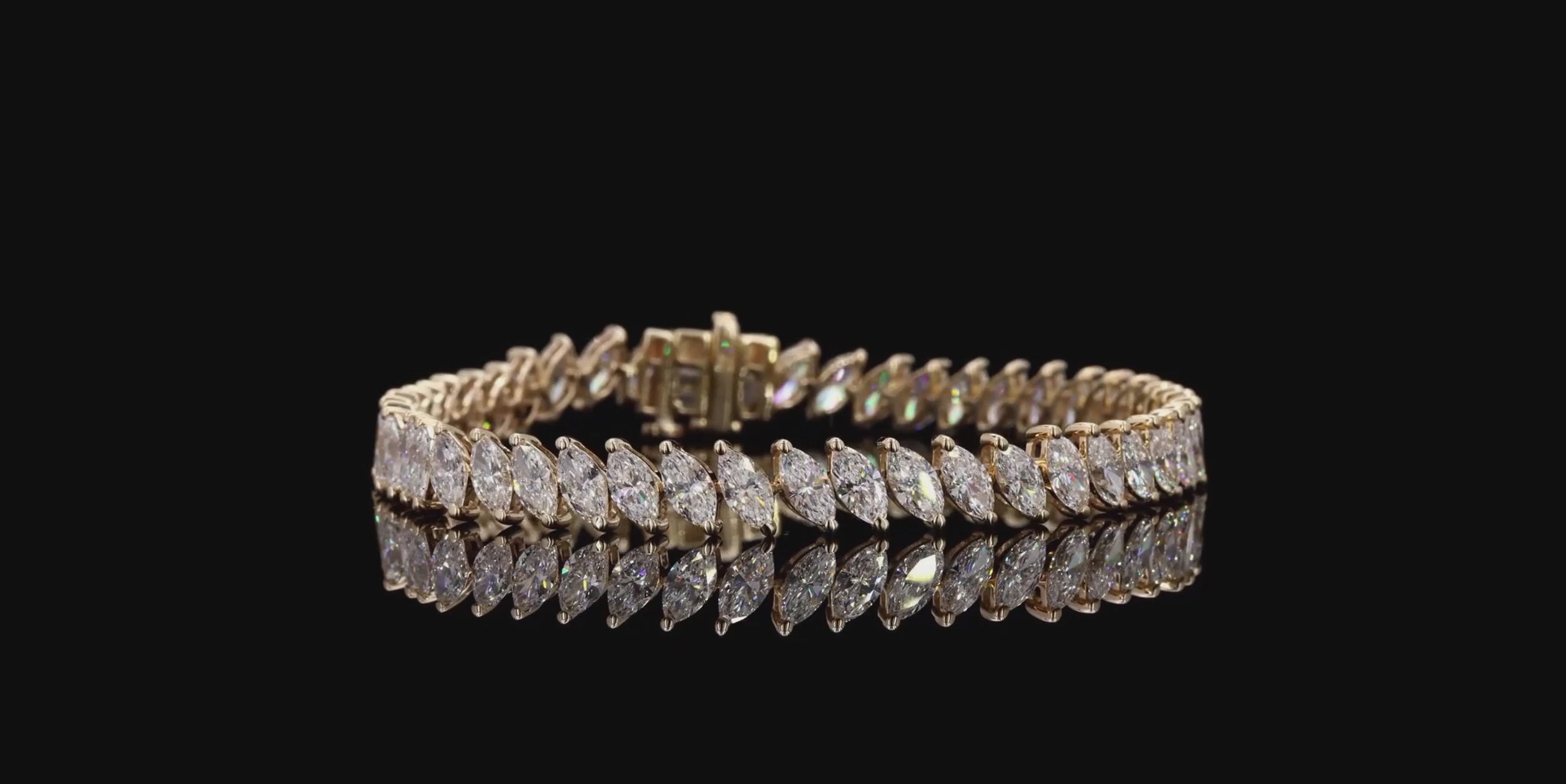 Angled Marquise Tennis Bracelet