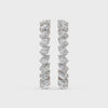 Tilted Pear Lab Diamond Hoop Earring in 14K White Gold – video