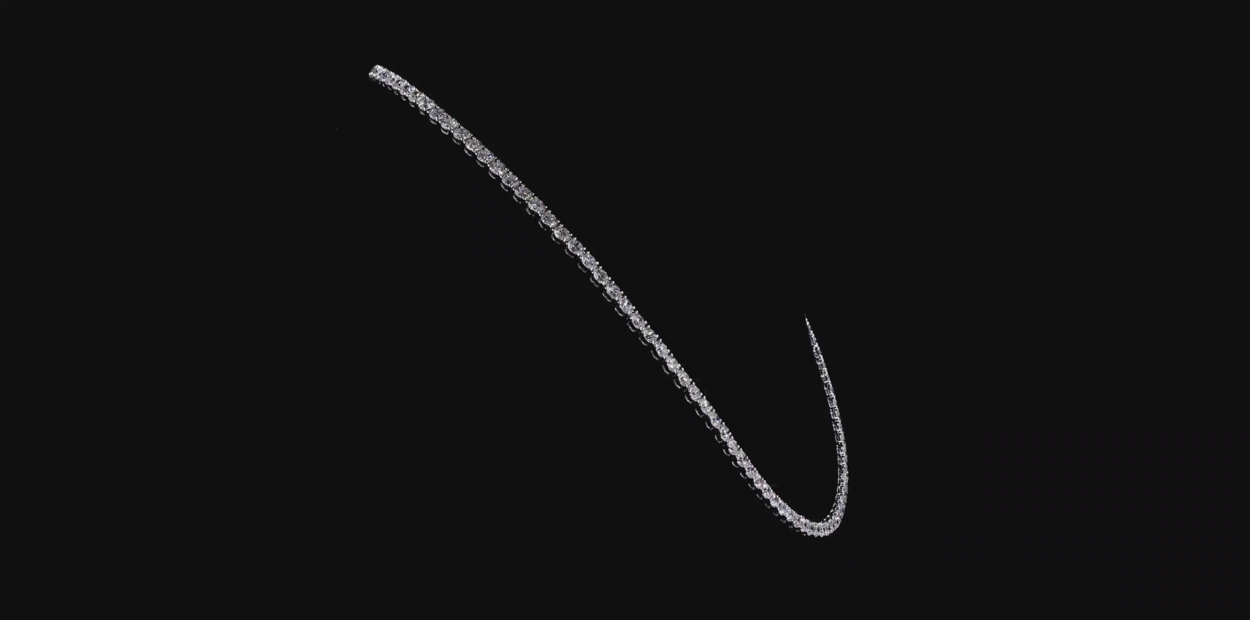 15ct Tennis Necklace on White Gold
