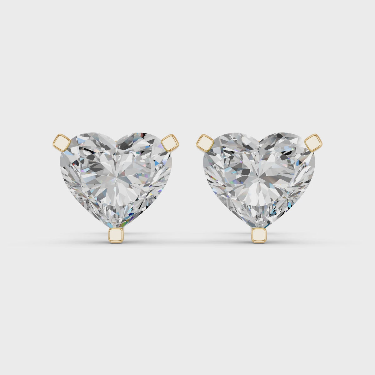 Heart Lab Diamond Martini Stud in 14K Yellow Gold – video