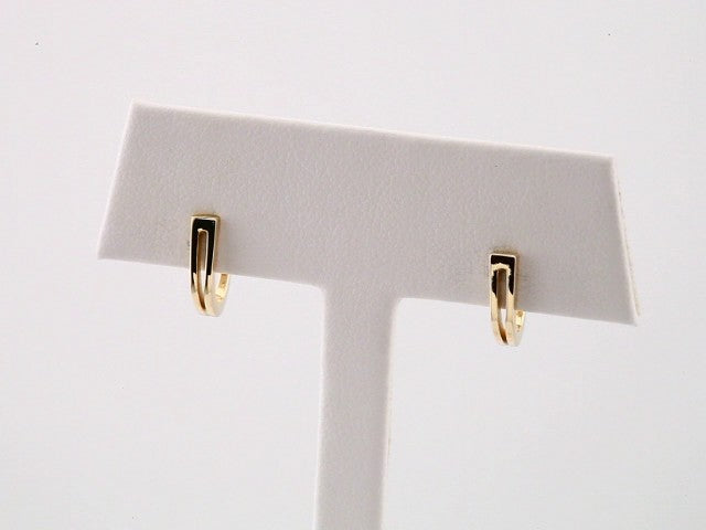 Geometric J-Hoop Earrings