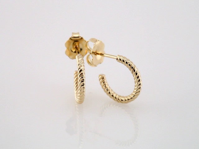 Rope Hoop Earrings (12 Mm)
